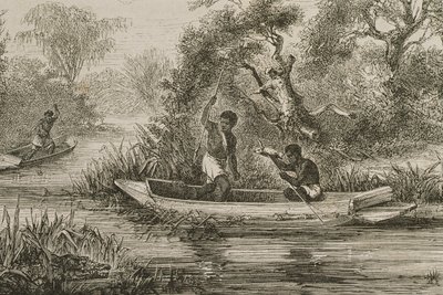 Fishermen on the Senegal River by French School